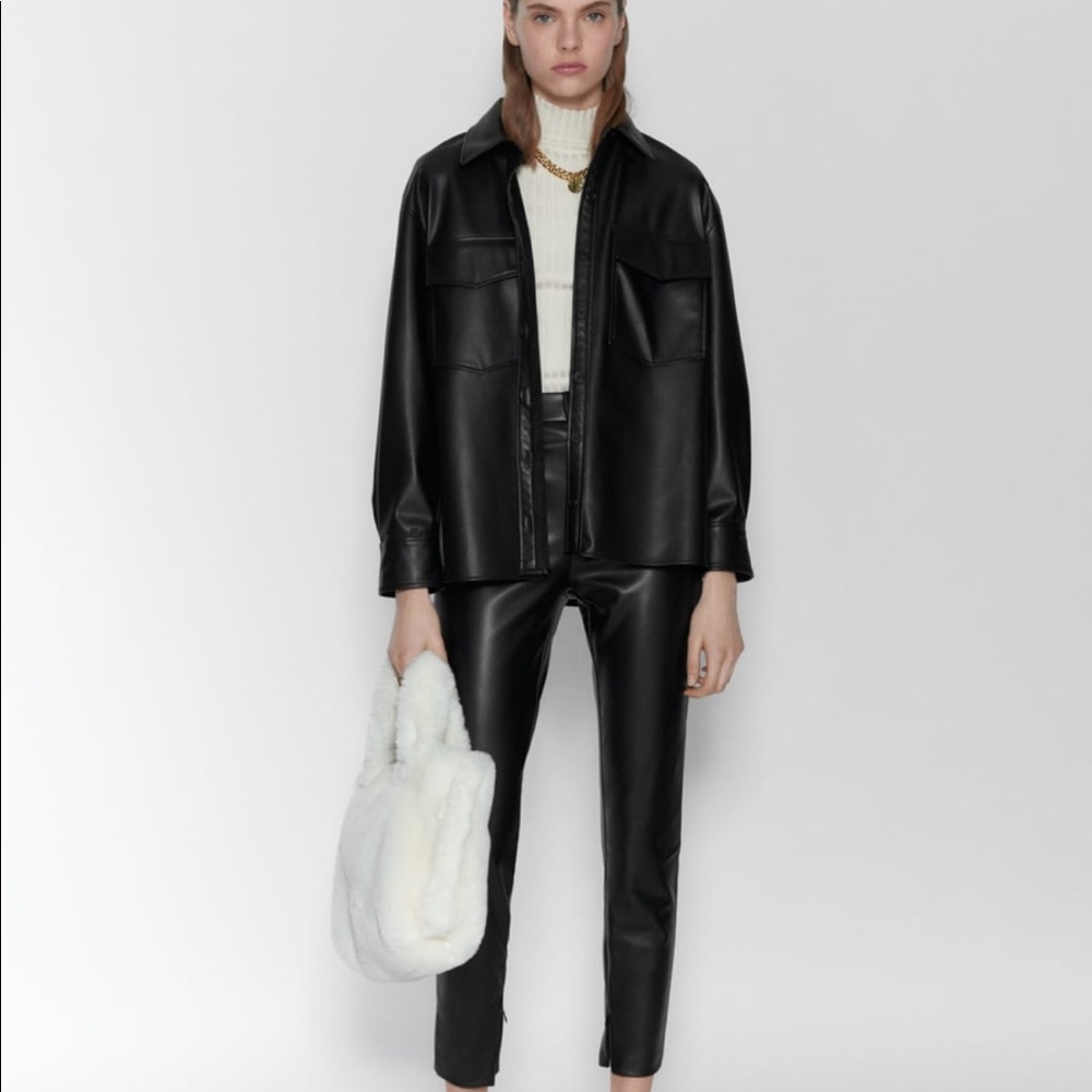 Zara Faux Leather Legging.